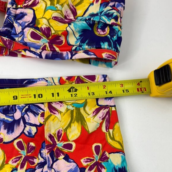 Urban Outfitters Out From Under Tropical Floral Bikini Set - Red, Yellow, Blue - Picture 3 of 8